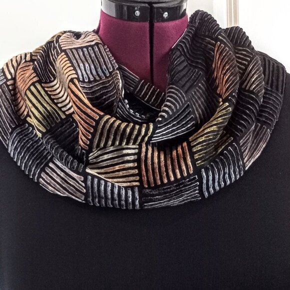 Cejon Velvet Burnout Silk Blend Oblong Scarf - Picture 1 of 5